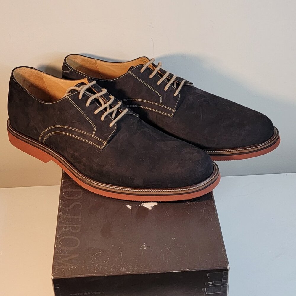 1901 CARSON NAVY SUEDE OXFORD by NORDSTROM (Size 12)